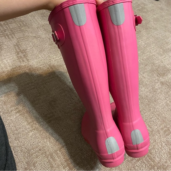 {Hunter} Original Short Rain Boots | Matte Pink ~ Size 5 - Picture 5 of 16